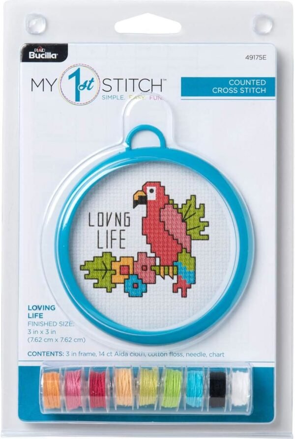 Bucilla Loving Life Counted Cross Stitch Kit 49175E - main product photo Bucilla Loving Life Counted Cross Stitch Kit 49175E - main product photo