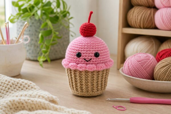 Bucilla Sherry the Cupcake | Kit de crochet amigurumi | 49609E