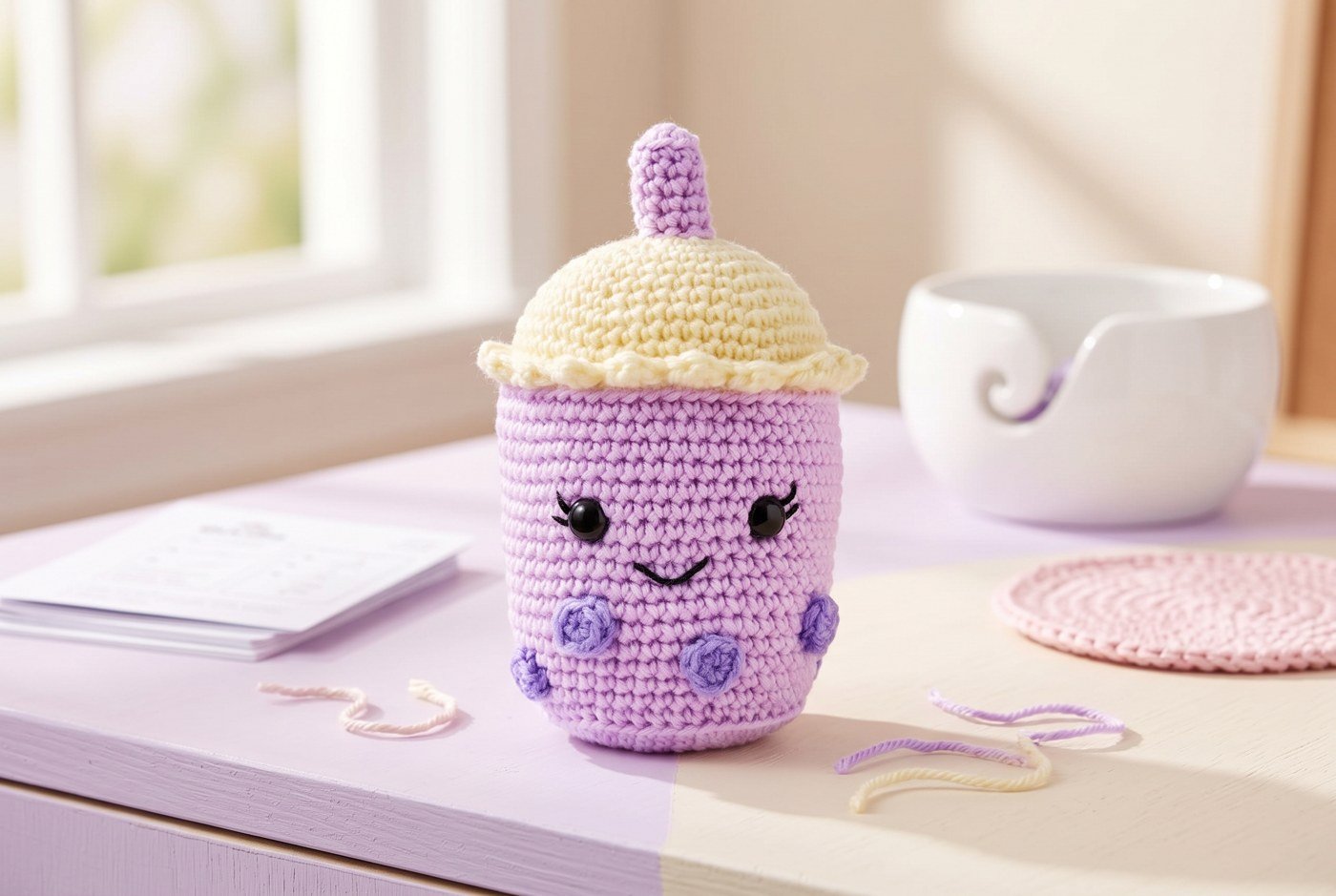 Sarah the Boba Tea 49610E crochet amigurumi
