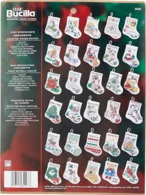 Bucilla Tiny Stocking Counted Cross Stitch Ornament Kit 84293 - main product photo