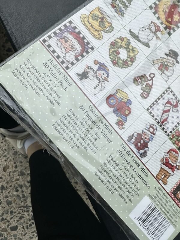 Bucilla Mary Engelbreit Holiday Minis Counted Cross Stitch Ornament Kit 86138 - product photo 7