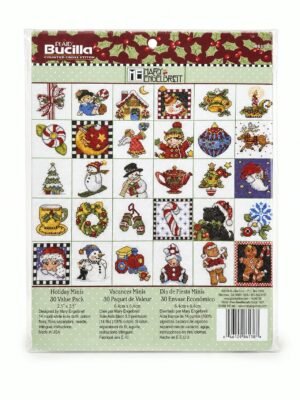 Bucilla Mary Engelbreit Holiday Minis Counted Cross Stitch Ornament Kit 86138 - main product photo