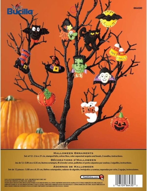 Bucilla Halloween | Felt Applique Ornament Kit | 86430