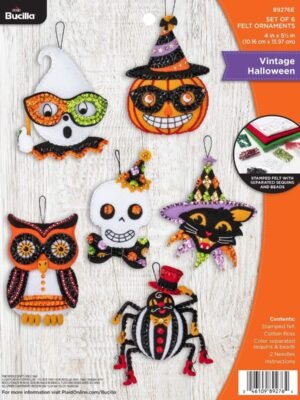 Bucilla Vintage Halloween | Felt Applique Ornament Kit | 89276E