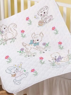 Bucilla Springtime Baby Animals | Stamped Embroidery Kit | 49472E