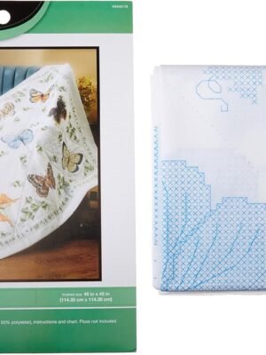 Bucilla Butterfly Collection | Stamped Cross Stitch Lap Quilt Kit | 45178