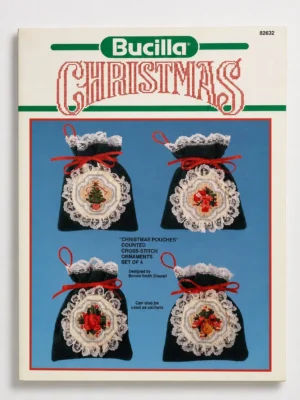 Bucilla Christmas Pouches - Counted Cross Stitch Ornament Kit 82632 - Vintage Kits
