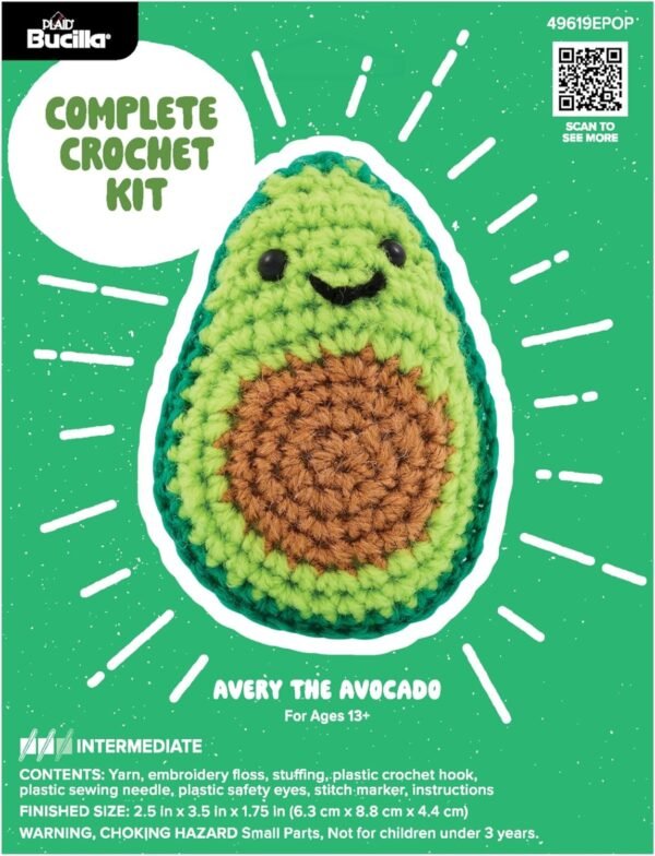 Bucilla Avery The Avocado " | Crochet Amigurumi Kit | 49619EPOP