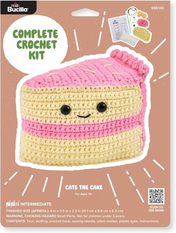 Bucilla Cate The Cake " | Crochet Amigurumi Kit | 49614E