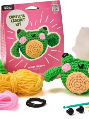 Bucilla Freddy The Frog " | Crochet Amigurumi Kit | 49621E