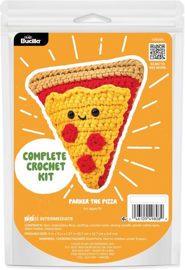 Bucilla Parker The Pizza " | Crochet Amigurumi Kit | 49808E