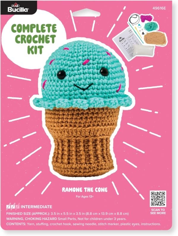 Bucilla Ramone The Cone " | Crochet Amigurumi Kit | 49616E