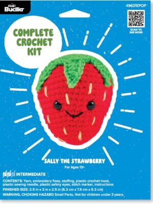 Bucilla Sally The Strawberry " | Crochet Amigurumi Kit | 49631EPOP