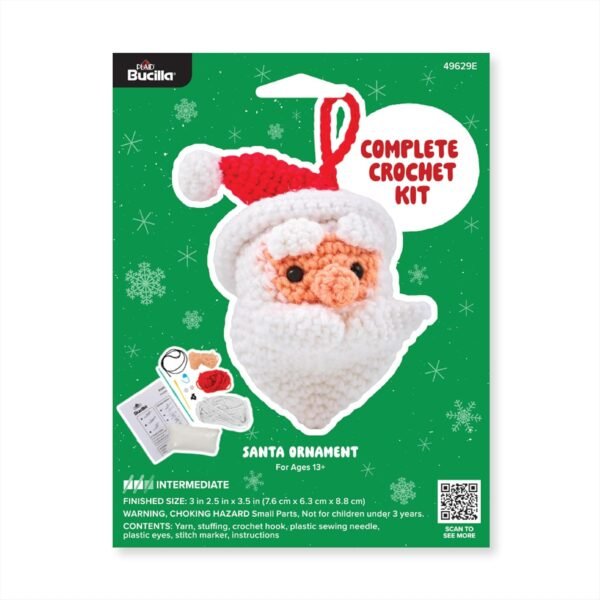 bucilla-complete-crochet-kit-santa-ornament-3-49629e-primary Bucilla Santa Ornament | Crochet Kit | 49629E