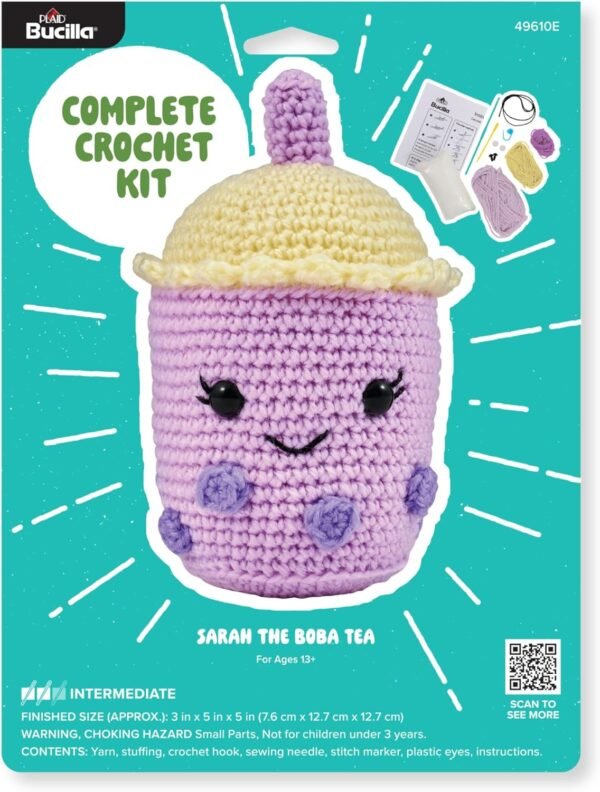 Bucilla Sarah The Boba Tea " | Crochet Amigurumi Kit | 49610E