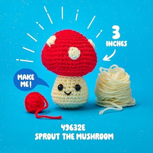 bucilla-complete-crochet-kit-sprout-the-mushroom-3-49632e-variant-02 Bucilla Sprout The Mushroom " | Crochet Amigurumi Kit | 49632E