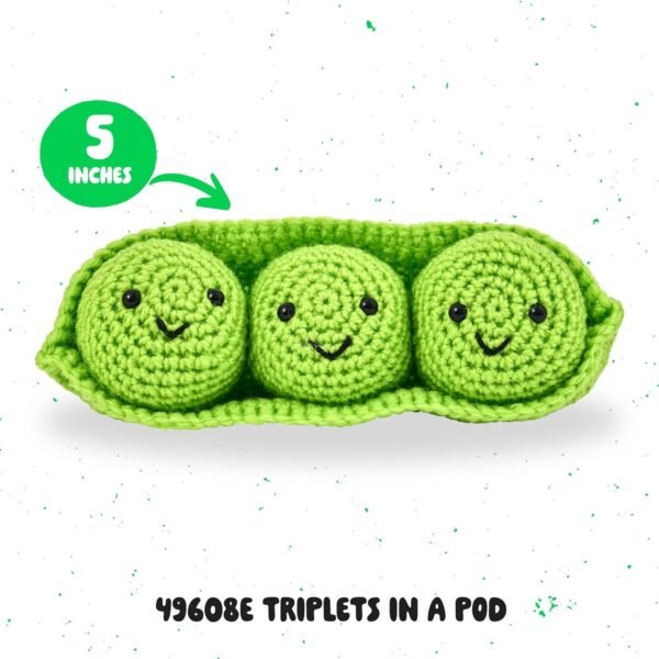 bucilla-complete-crochet-kit-triplets-in-a-pod-5-49608e-variant-02 Bucilla Triplets In A Pod " | Crochet Amigurumi Kit | 49608E