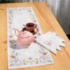 Bucilla Elegant Floral Tablerunner | Stamped Embroidery Table Runner Kit | 40714