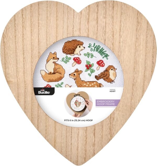Bucilla 6-Inch Heart Embroidery Hoop Frame | 49561E