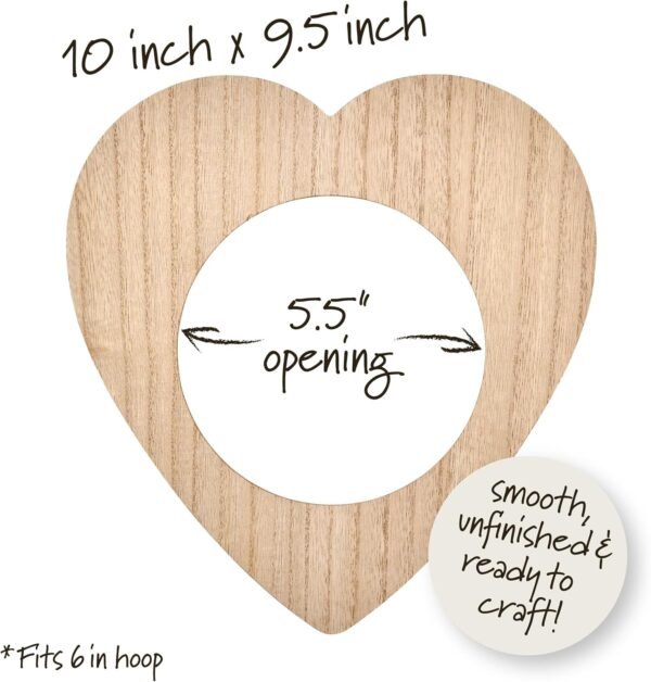 Bucilla 6-Inch Heart Embroidery Hoop Frame | 49561E
