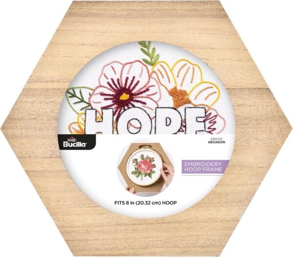 Bucilla 8-Inch Hexagon Embroidery Hoop Frame | 49605E