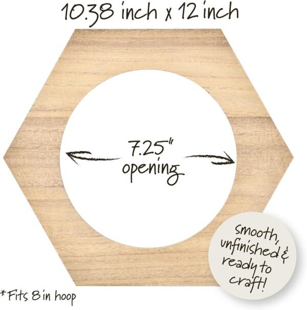 Bucilla 8-Inch Hexagon Embroidery Hoop Frame | 49605E