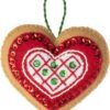Bucilla Gingerbread Santa | Felt Applique Ornament Kit | 89301E