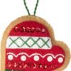 Bucilla Gingerbread Santa | Felt Applique Ornament Kit | 89301E
