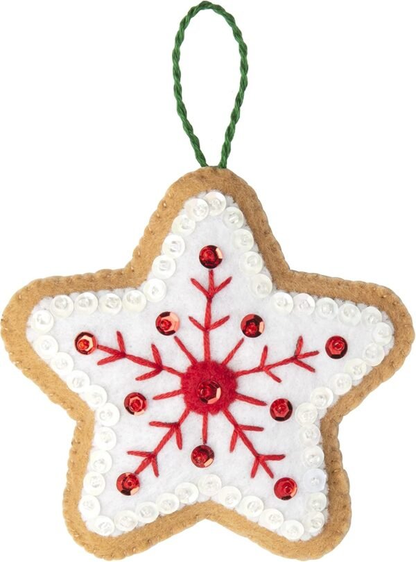 Bucilla Gingerbread Santa | Felt Applique Ornament Kit | 89301E
