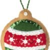 Bucilla Gingerbread Santa | Felt Applique Ornament Kit | 89301E