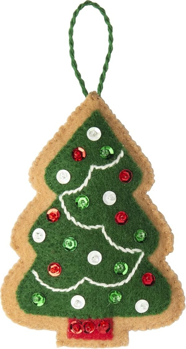 Bucilla Gingerbread Santa | Felt Applique Ornament Kit | 89301E