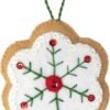 Bucilla Gingerbread Santa | Felt Applique Ornament Kit | 89301E