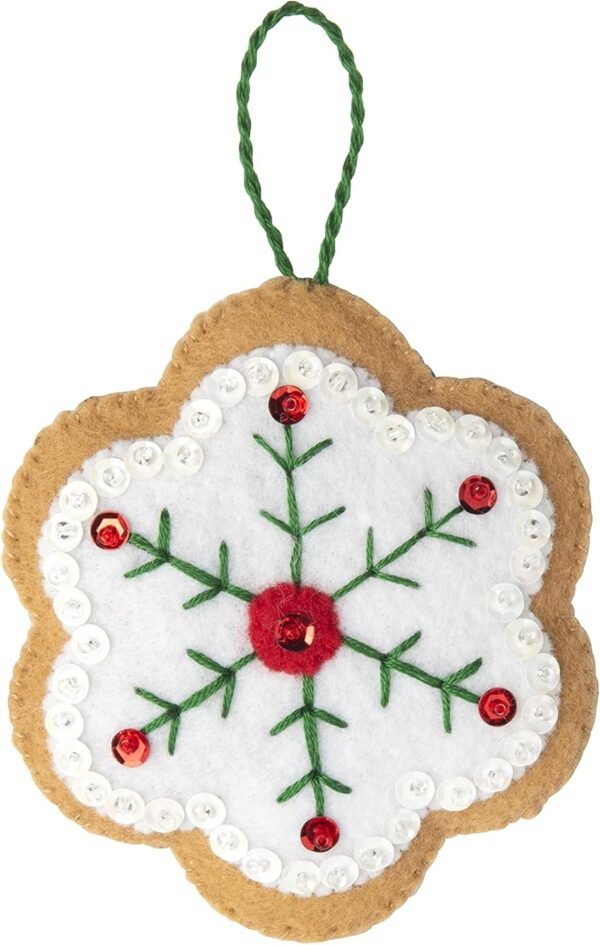 Bucilla Gingerbread Santa | Felt Applique Ornament Kit | 89301E