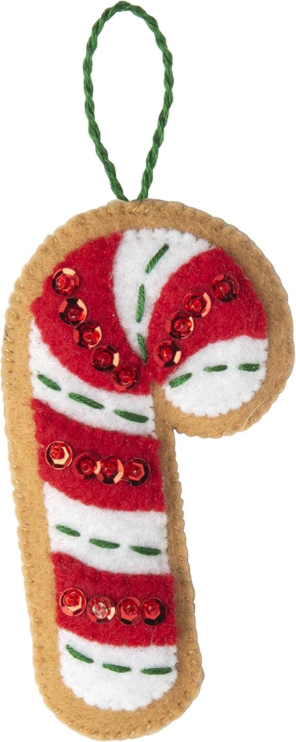 Bucilla Gingerbread Santa | Felt Applique Ornament Kit | 89301E