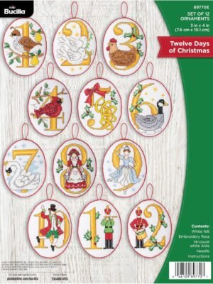 Bucilla Twelve Days of Christmas | Felt Applique Ornament Kit | 89770E