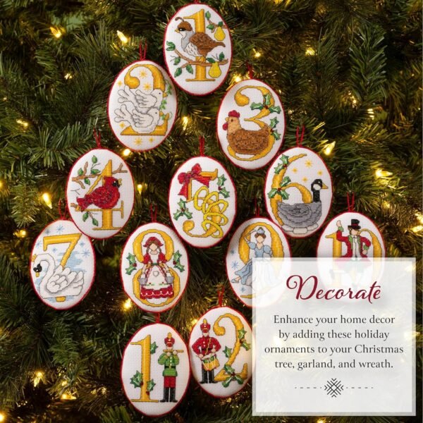 bucilla-felt-applique-12-piece-ornament-making-kit-twelve-days-of-christ-89770e-variant-02 Bucilla Twelve Days of Christmas | Felt Applique Ornament Kit | 89770E