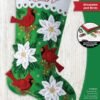 Bucilla Blossoms and Birds | Felt Applique Christmas Stocking Kit | 89554E