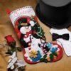Bucilla Felt Applique " Making Dapper Snowman | Felt Applique Christmas Stocking Kit | 89530E