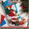 Bucilla Felt Applique " Making Down The Chimney — Felt Applique Christmas Stocking Kit [SKU: 86656]