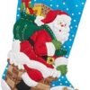 Bucilla Felt Applique " Making Down The Chimney — Felt Applique Christmas Stocking Kit [SKU: 86656]