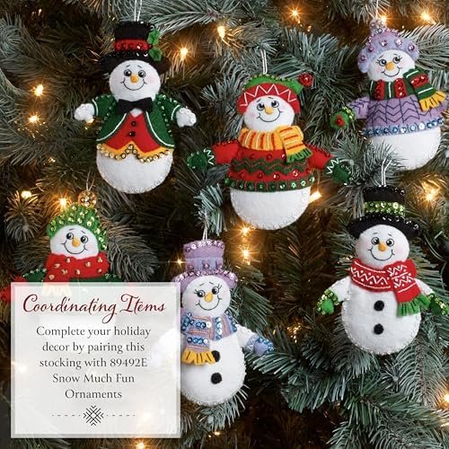 bucilla-felt-applique-18-stocking-making-kit-frosty-and-bright-perfect-f-89796e-variant-04 Bucilla Felt Applique " Making Frosty Bright | Felt Applique Christmas Stocking Kit | 89796E