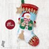 Bucilla Felt Applique " Making Jolly Gingerbread Snowman | Felt Applique Christmas Stocking Kit | 89782E