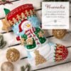 Bucilla Felt Applique " Making Jolly Gingerbread Snowman | Felt Applique Christmas Stocking Kit | 89782E