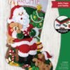 bucilla-felt-applique-18-stocking-making-kit-jolly-pups-santa-perfect-fo-89556e-primary Bucilla Felt Applique " Making Jolly Pups Santa | Felt Applique Christmas Stocking Kit | 89556E