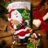 bucilla-felt-applique-18-stocking-making-kit-jolly-pups-santa-perfect-fo-89556e-variant-01 Bucilla Felt Applique " Making Jolly Pups Santa | Felt Applique Christmas Stocking Kit | 89556E