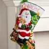 bucilla-felt-applique-18-stocking-making-kit-jolly-pups-santa-perfect-fo-89556e-variant-02 Bucilla Felt Applique " Making Jolly Pups Santa | Felt Applique Christmas Stocking Kit | 89556E