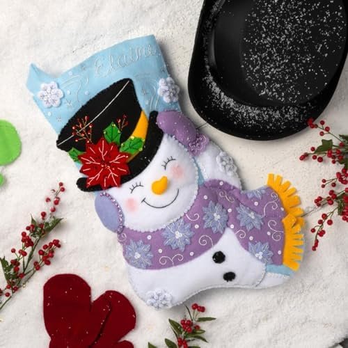 Bucilla Jolly Top Hat | Felt Applique Christmas Stocking Kit | 89615E