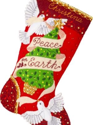 bucilla-felt-applique-18-stocking-making-kit-peaceful-doves-perfect-for-89625e-primary Bucilla Felt Applique " Making Peaceful Doves | Felt Applique Christmas Stocking Kit | 89625E