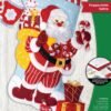 Bucilla Peppermint Santa | Felt Applique Christmas Stocking Kit | 89592E