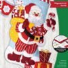 Bucilla Peppermint Santa | Felt Applique Christmas Stocking Kit | 89592E